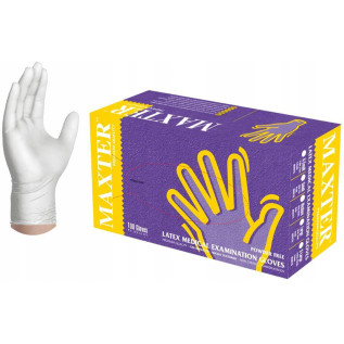 Gant Latex medical non poudré – Blanc – MAXTER