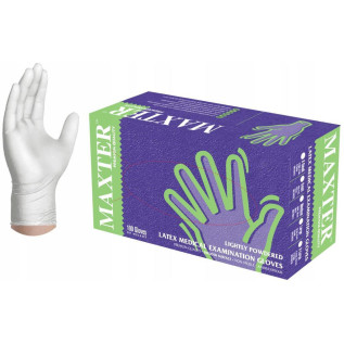 Gant Latex medical poudré – Blanc – MAXTER