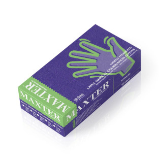 Gant Latex medical poudré – Blanc – MAXTER