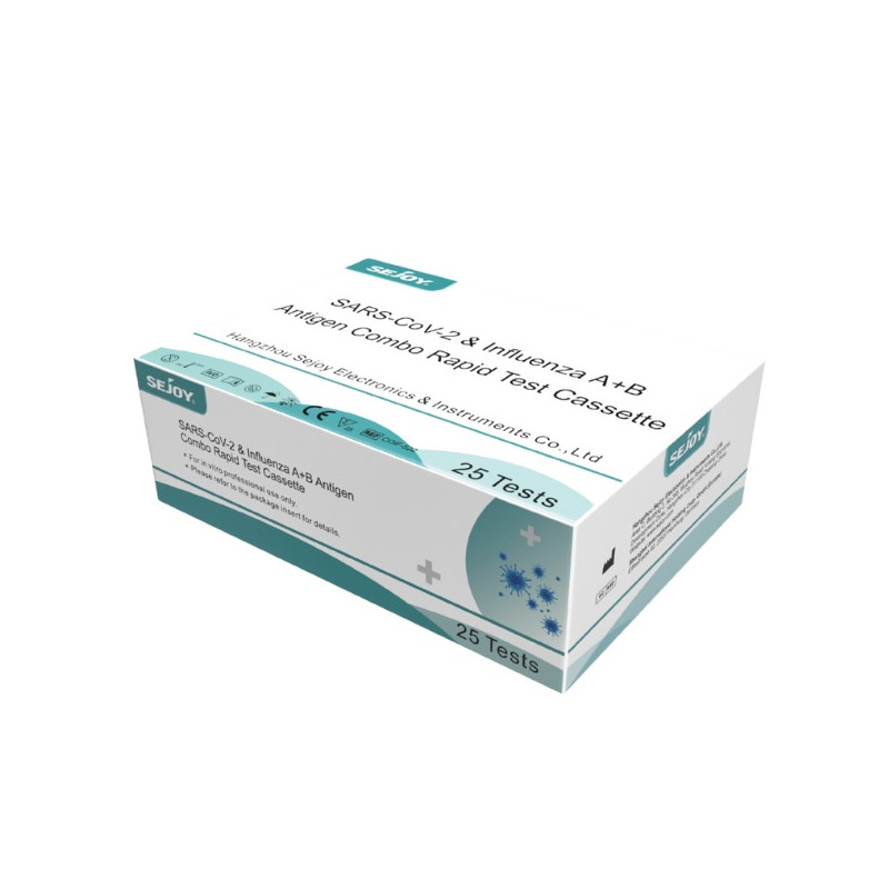 Test Antigénique Nasopharyngé Combo SARS-CoV-2 et Influenza A/B SEJOY - Boîte de 25 tests Test Antigénique Nasopharyngé Combo SARS-CoV-2 et Influenza A/B SEJOY - Boîte de 25 tests