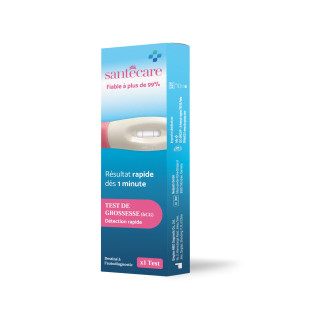 Test de Grossesse hCG en Une Étape - 1 test par boîte - SANTECARE