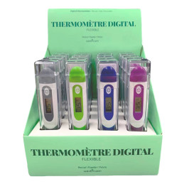 Thermomètre Digital Flexible - Dispositif Médical Agréé - Garanti 2 ans - Display de 20