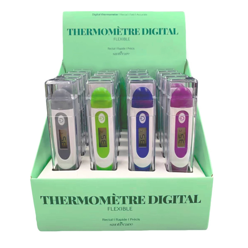 Thermomètre Digital Flexible - Dispositif Médical Agréé - Garanti 2 ans - Display de 20 Thermomètre Digital Flexible - Dispositif Médical Agréé - Garanti 2 ans - Display de 20
