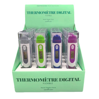 Thermomètre Digital Flexible - Dispositif Médical Agréé - Garanti 2 ans - Display de 20