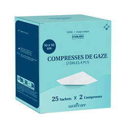 Compresses de Gaze 10x10cm - 25x2