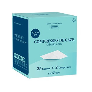 Compresses de Gaze 10x10cm - 25x2