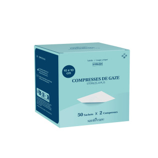 Compresses de Gaze 10x10cm – 50×2