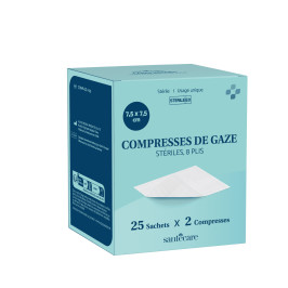 Compresses de Gaze 7,5x7,5cm – 25×2