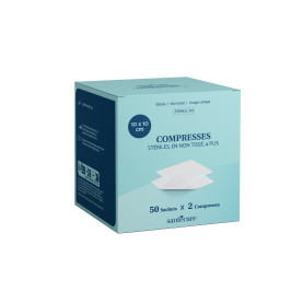 Compresses Stériles en non tissé 10x10cm – 50×2