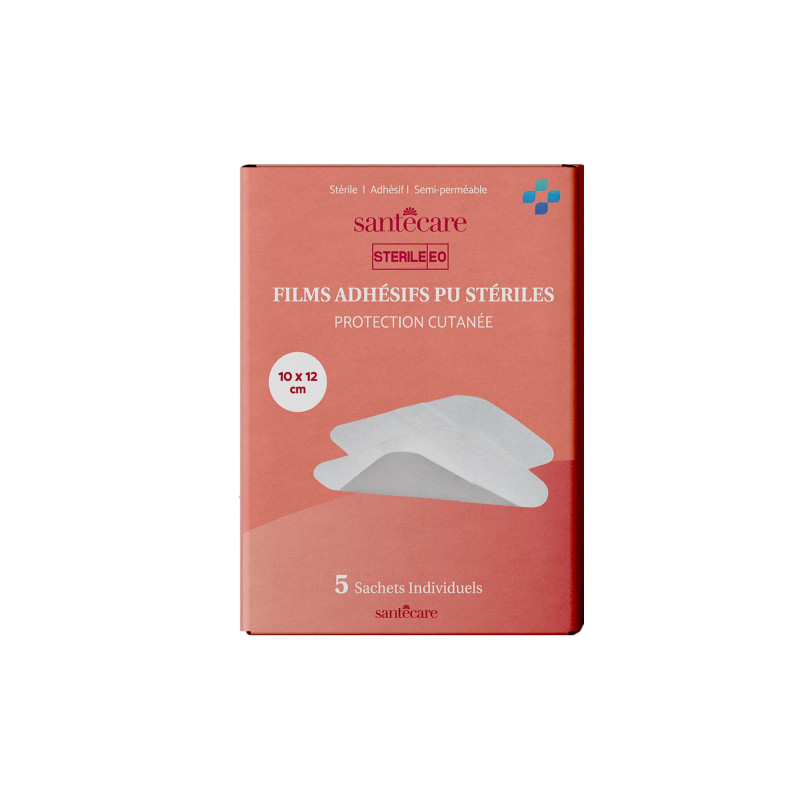 Films adhésifs PU stériles - 10 cm x 12 cm - Boîte de 5 Films adhésifs PU stériles - 10 cm x 12 cm - Boîte de 5