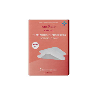 Films adhésifs PU stériles - 10 cm x 12 cm - Boîte de 5