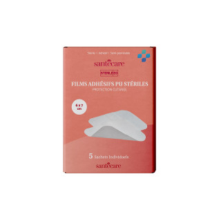 Films adhésifs PU stériles - 6 cm x 7 cm - Boîte de 5