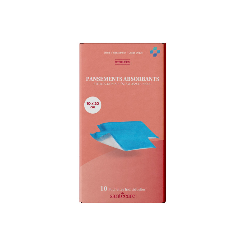 Pansements absorbants - 10 x 20 cm