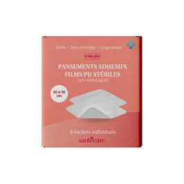 Pansements adhésifs PU stériles- 10 cm x 10 cm