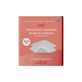 Pansements adhésifs PU stériles- 10 cm x 10 cm