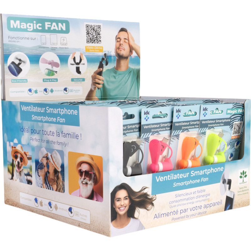Mini-Ventilateur pour Smartphone Magic Fan - Display de 48