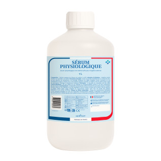 Sérum Physiologique Bouteille 1L NaCl 0,9% - Fabriqué en France