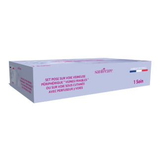 Set de Perfusion - Pose sur Voie Veineuse Périphérique (Veines Fragiles) - Perfuseur 3 Voies - 1 soin