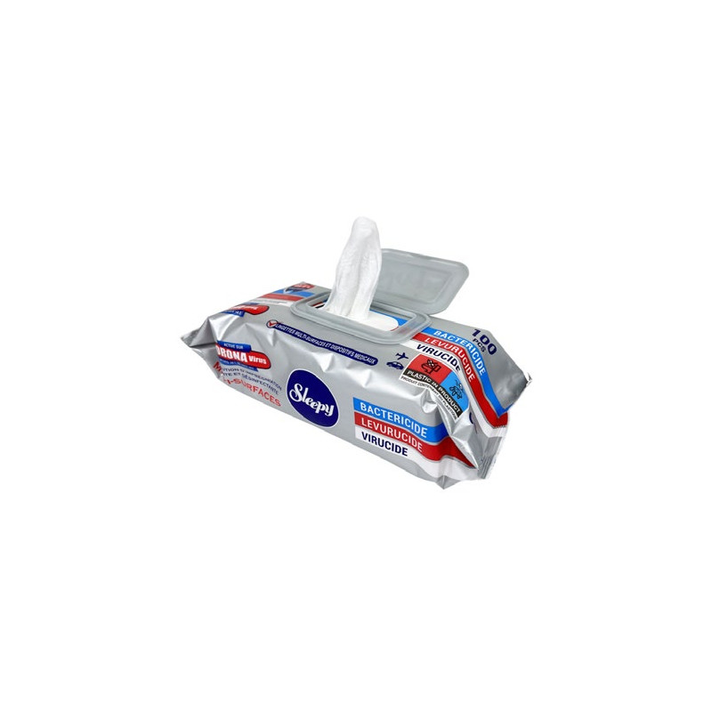 Sleepy - Lingettes Désinfectantes Antibactériennes - Mains & Surfaces - Travel Pack 100 lingettes Sleepy - Lingettes Désinfectantes Antibactériennes - Mains & Surfaces - Travel Pack 100 lingettes