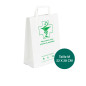 Sacs cabas kraft blanc imprimés - Taille M (22x28cm) - Carton de 300 sacs
