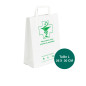 Sacs cabas kraft blanc imprimés - Taille L (26x30cm) - Carton de 300 sacs