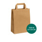 Sacs cabas kraft brun recyclé - Taille M (22x28cm) - Carton de 300 sacs