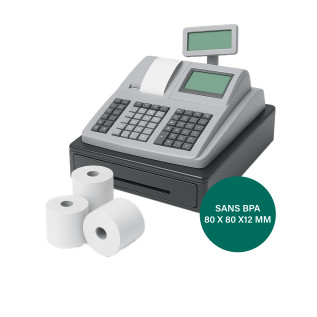 Bobines thermiques caisse enregistreuse - Sans BPA - Carton de 50 rouleaux