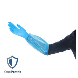 OneProtek - Manchettes Courtes de protection - Sachet de 100 pieces - Bleu