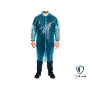 OneProtek - Sachet de 10 Blouses Imperméables Jetables - Taille Unique - Bleu