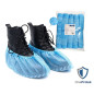 OneProtek - Sachet de 100 Surchaussures Jetables en Polypropylène non tissé Anti-dérapant - Taille Unique - Bleu