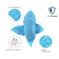 OneProtek - Sachet de 100 Surchaussures Jetables en Polypropylène non tissé Anti-dérapant - Taille Unique - Bleu