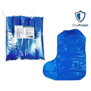 OneProtek - Sachet de 50 Surbottes Jetables en Polyéthylène Imperméables - Taille Unique - Bleu
