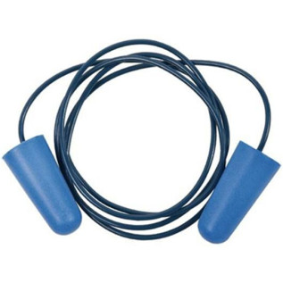 OneProtek - Sachet de 200 paires de bouchons de protection d'oreille - Avec cordelette - Bleu - Sous-emballé par paire