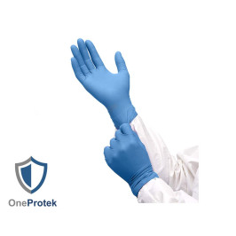 Gants d'examen Nitrile OneProtek - Sachet de 200 - Bleu