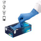 Gants d'examen Nitrile OneProtek manchette longue (290mm) - Bleu - Boîte de 100