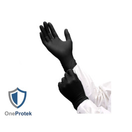 Gants d'examen Nitrile OneProtek - Boîte de 100 - Noir
