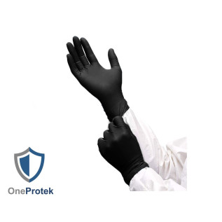 Gants d'examen Nitrile OneProtek - Boîte de 100 - Noir