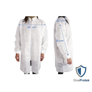 Blouses Visiteurs Jetables OneProtek - Blanc