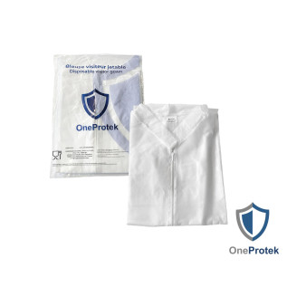 Blouses Visiteurs Jetables OneProtek - Blanc