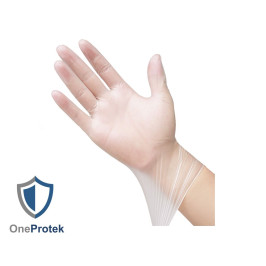 Gants d'examen Vinyle OneProtek - Boîte de 100