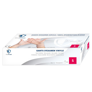 Gants d'examen Vinyle OneProtek - Boîte de 100