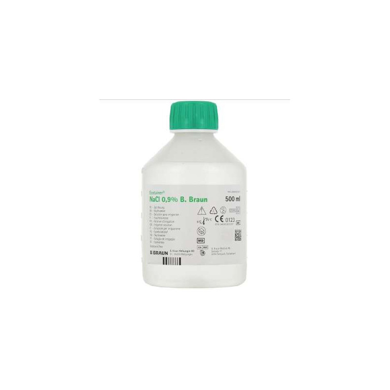 Sérum Physiologique 500mL Europe - Bouchon Anti-Contamination (Destockage)