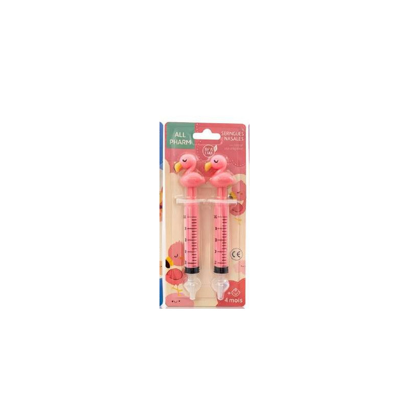 Seringues Nasales Animaux Flamant Rose x2