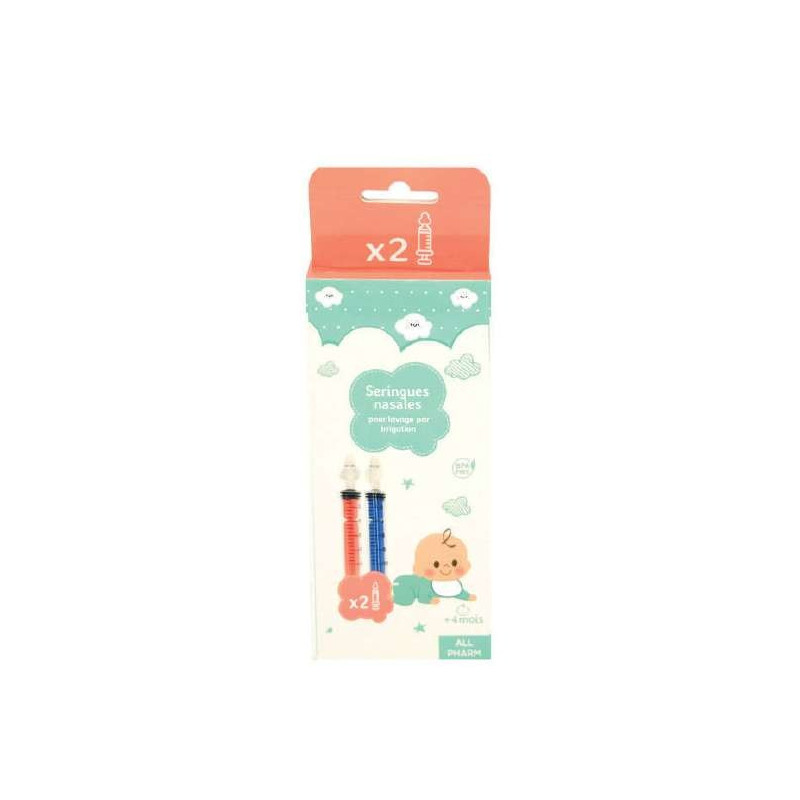 Seringues Nasales Couleurs Rose/Violet x2 (Destockage)