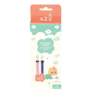 Seringues Nasales Couleurs Bleu/Orange x2 (Destockage)