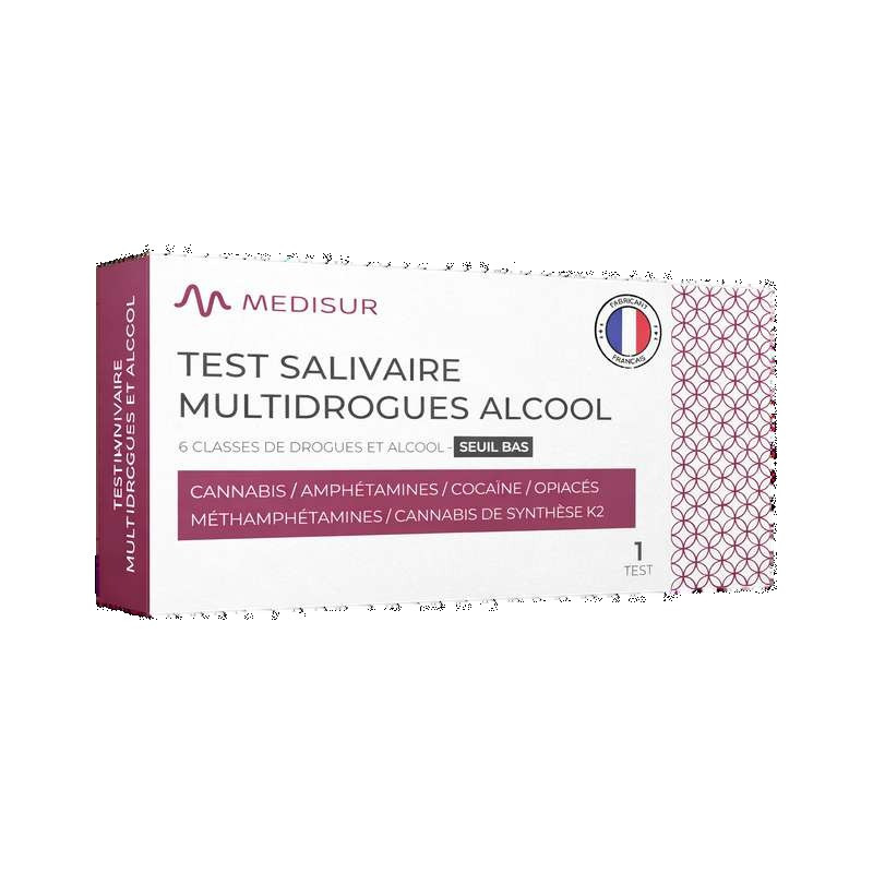 Autotest Salivaire Multidrogues et Alcool 6 Classes - Seuil Bas Autotest Salivaire Multidrogues et Alcool 6 Classes - Seuil Bas