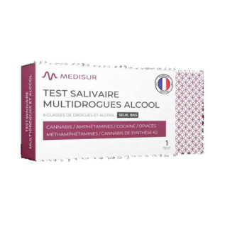 Autotest Salivaire Multidrogues et Alcool 6 Classes - Seuil Bas