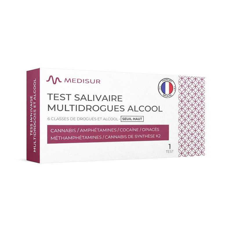 Autotest Salivaire Multidrogues et Alcool 6 Classes - Seuil Haut