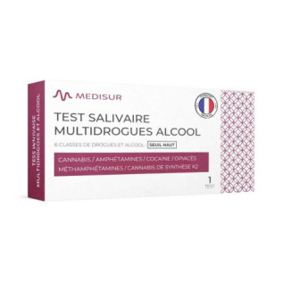 Autotest Salivaire Multidrogues et Alcool 6 Classes - Seuil Haut