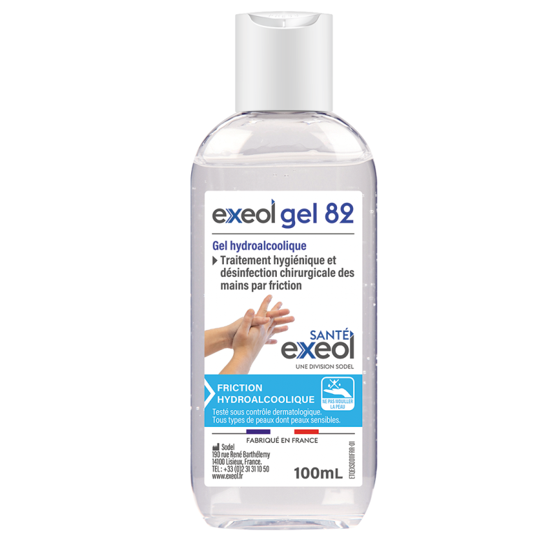 Exeol Gel 82 100mL - Gel hydroalcoolique Exeol Gel 82 100mL - Gel hydroalcoolique